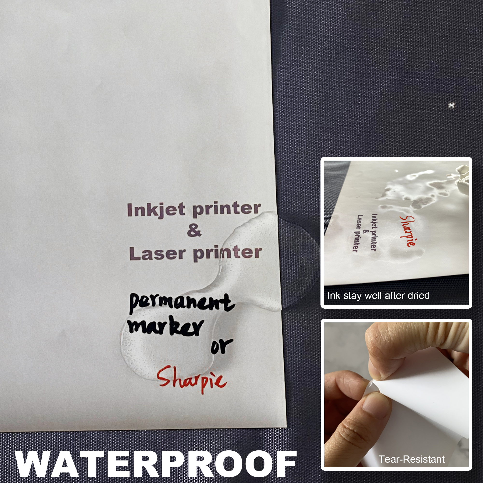Mr-Label White Matte Waterproof Vinyl Sticker Paper – Full US
