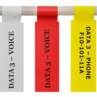 Mr-Label 25.4 x 57.2mm Self-Laminating White Wrap Around Cable Labels –  Laser Printer Only – for Wire Marker Identification – MR-LABEL