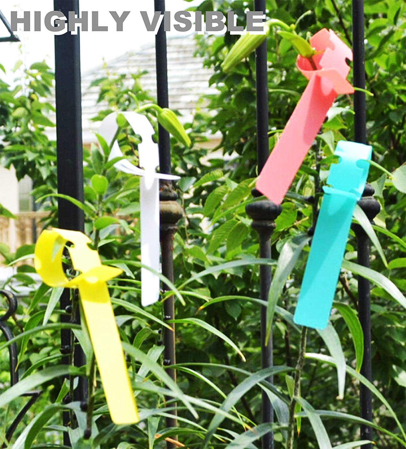 100 Pcs Plastic Tree Tag,Wrap Around Plant Garden Labels,Nursery Garden Tag,Weatherproof Wrap,White 8 x 0.8 