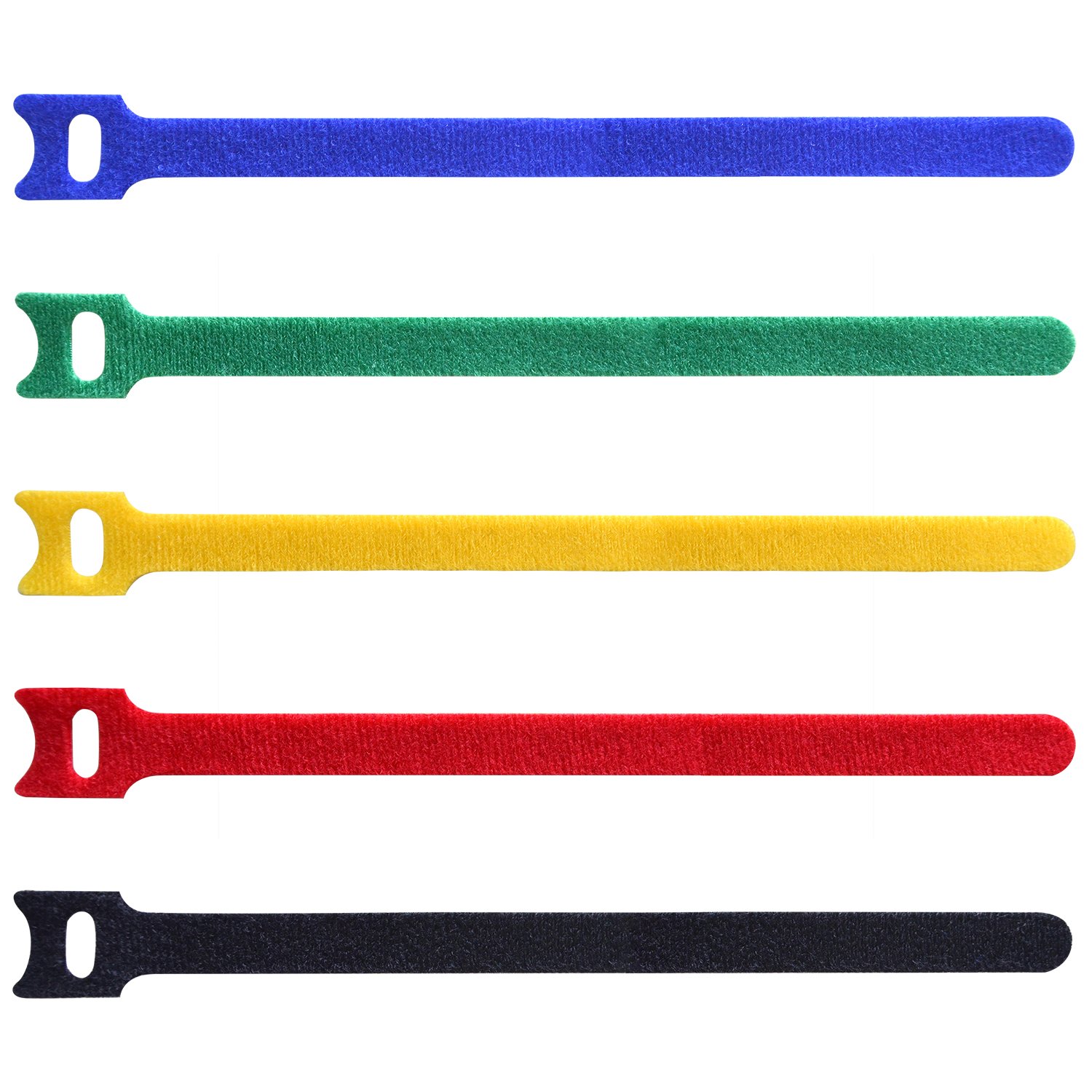 32 Assorted Hook & Loop Cable Wire Ties COLOUR CODE Organise Wrap Tidy Lead Plug 