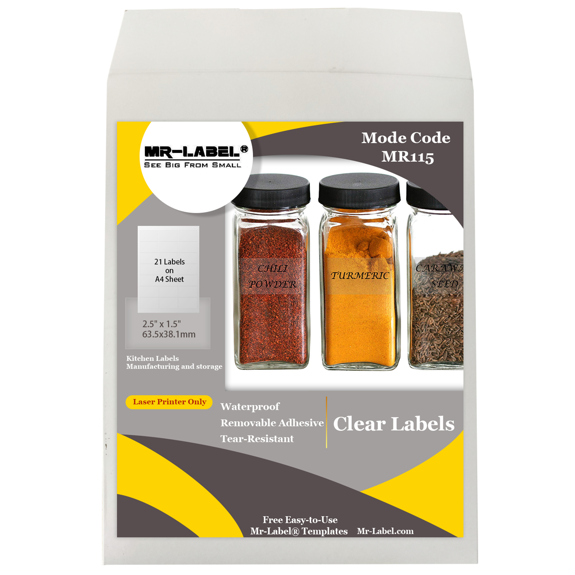 Self-adhesive Labels Spice Jars, Self-adhesive Kitchen Jars