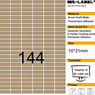 Mr-Label 7 Types of Fancy Shape Brown Kraft Labels on Letter Sheet – Self  Adhesive Stickers for Gift Decoration, Hand Craft, Finishing Touch