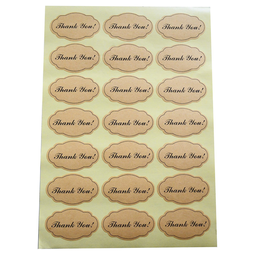 Mr-Label 7 Types of Fancy Shape Brown Kraft Labels on Letter Sheet – Self  Adhesive Stickers for Gift Decoration, Hand Craft, Finishing Touch
