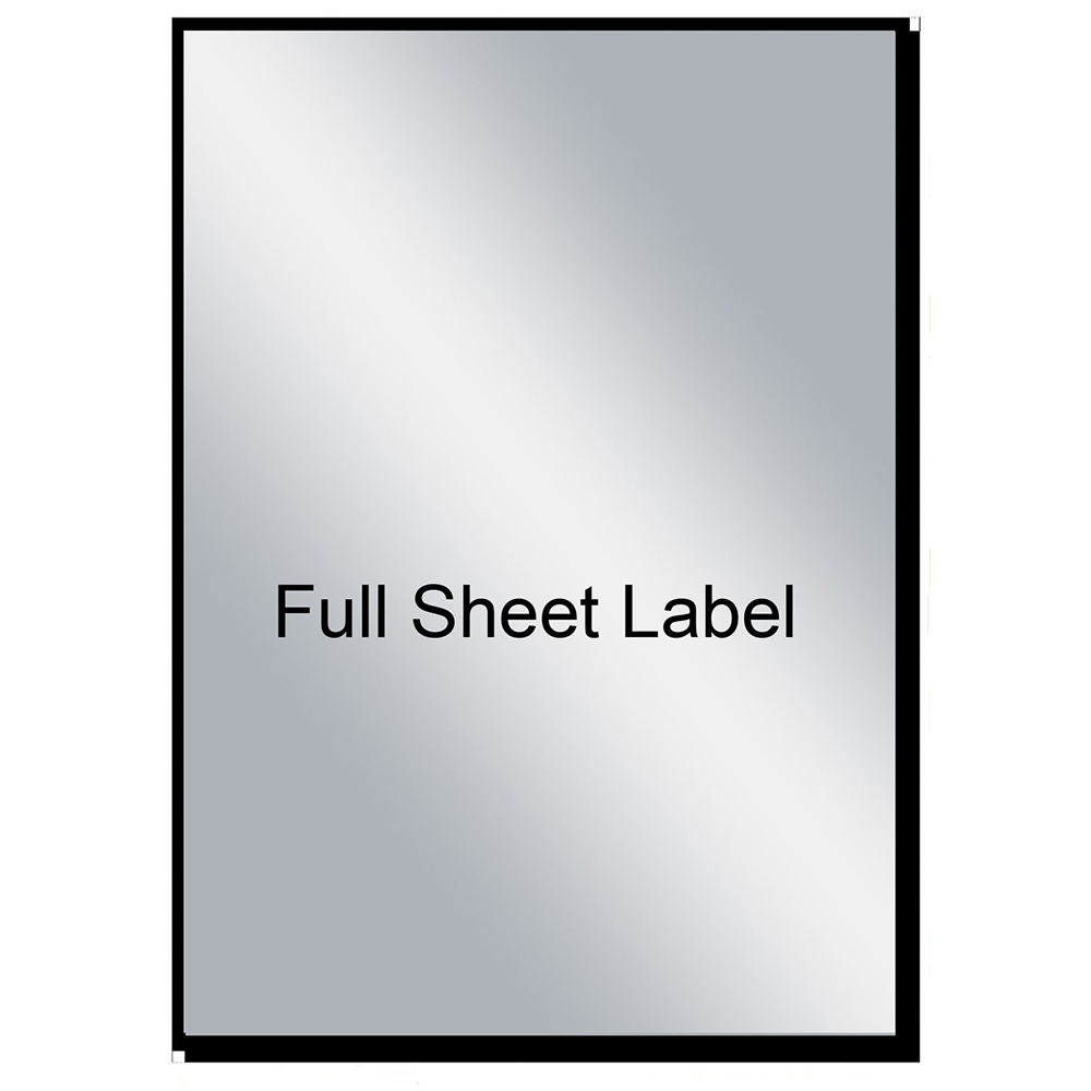 Mr-Label White Matte Waterproof Vinyl Sticker Paper - Full Letter Sheet Label - Inkjet/Laser Compatible - for Home Business (25 Sheets/25 Labels)