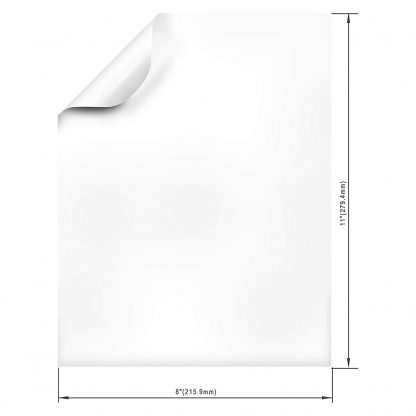 Clear Matte Frosted Waterproof Sticker Paper, 8.5 x 11 Full Sheet