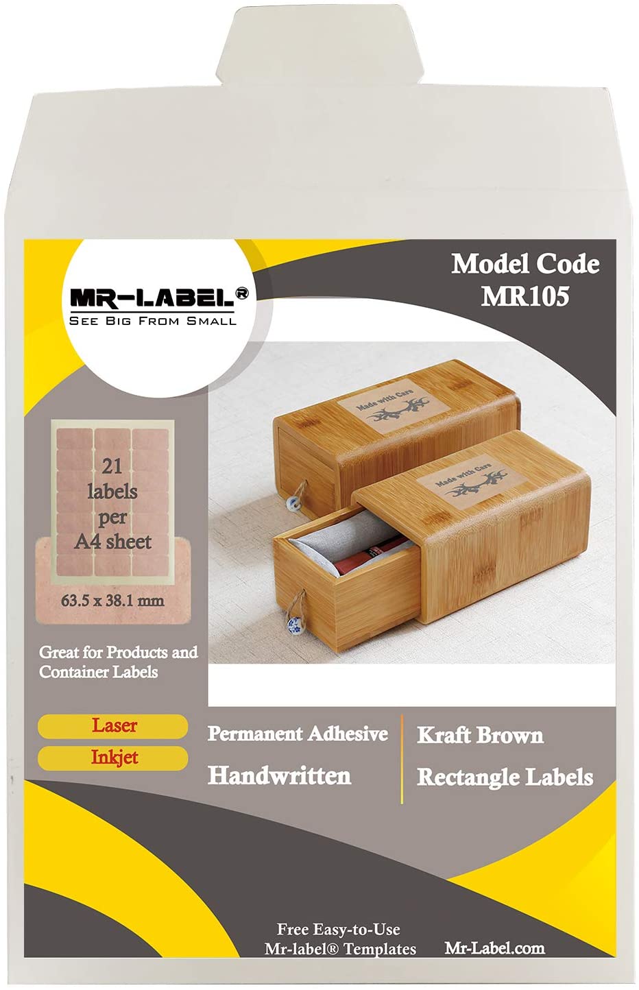 MR-Label Brown Kraft Labels – for Gift Decoration  Hand Craft Regarding Craft Label Templates
