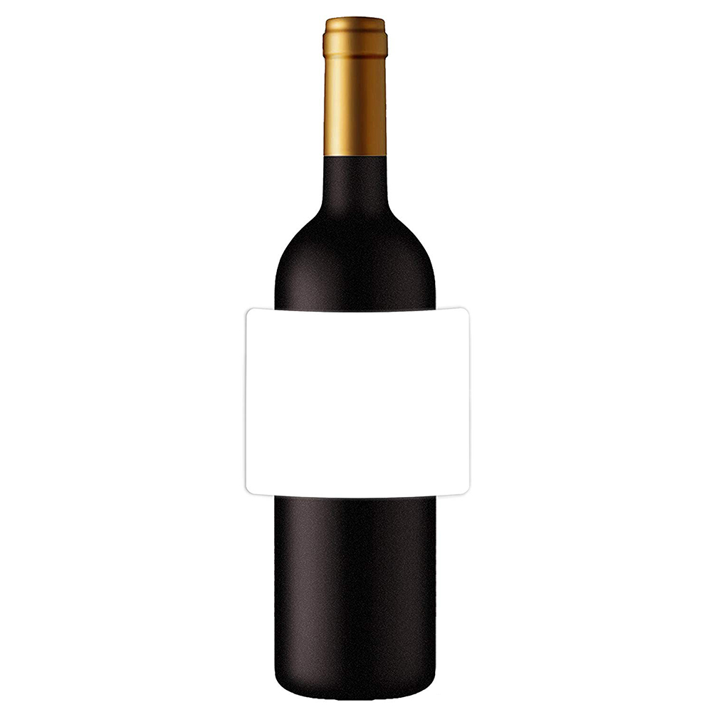 blank wine bottle label