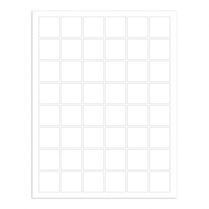 Råd udskille gennemsnit Mr-Label – Removable Self- Adhesive Square Labels – US Letter Sheet – Laser- Print Only – Water/Oil Proof and Tear Resistant – 48 Labels per Sheet – MR- LABEL