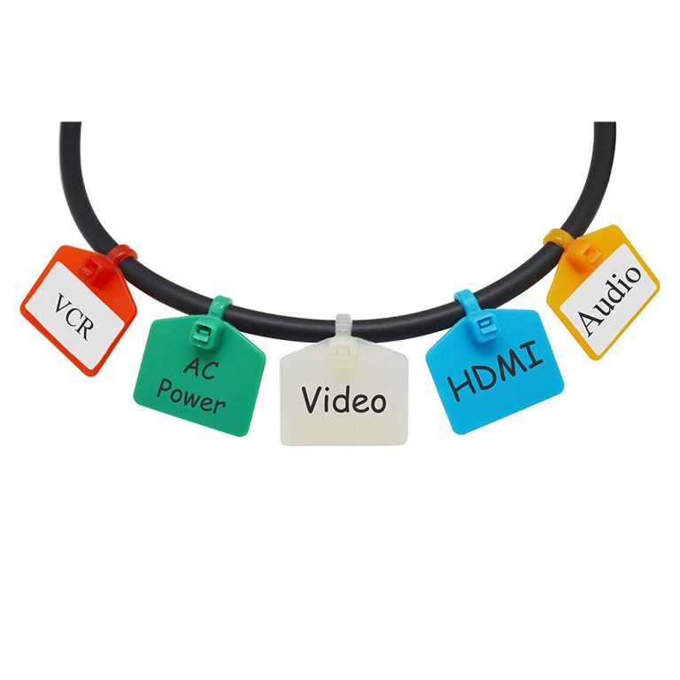 MrLabel 43/8”(111mm) Nylon Cable Zip Ties Tags Labels Marker Write on SelfLocking with