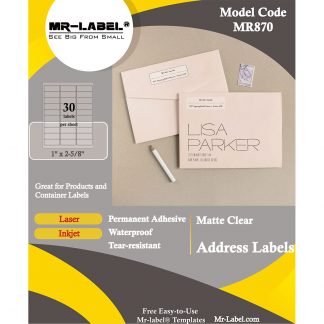 8.5 x 2.375 Soap Band Labels - Permanent, White Matte - Round Buckle Shape,  Cigar Style - Pack of 400 Labels, 100 Sheets - Inkjet or Laser Printers 