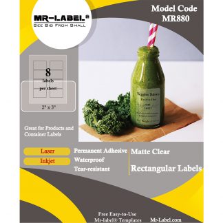 Mr-Label-Waterproof Blank Water Bottle Labels–US Letter Sheet - for  Inkjet|Laser Printer-Self-Adhesive Wraparound-for 16oz. Water Bottle-Matte