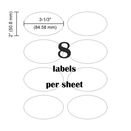 Clear Oval Candle Labels (Waterproof)
