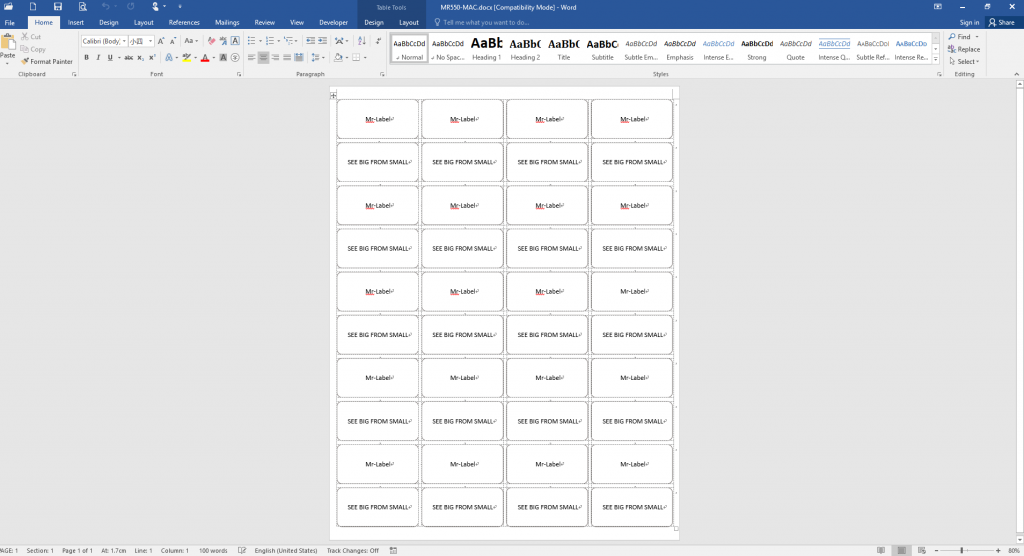 How To Set Up Label Template In Word