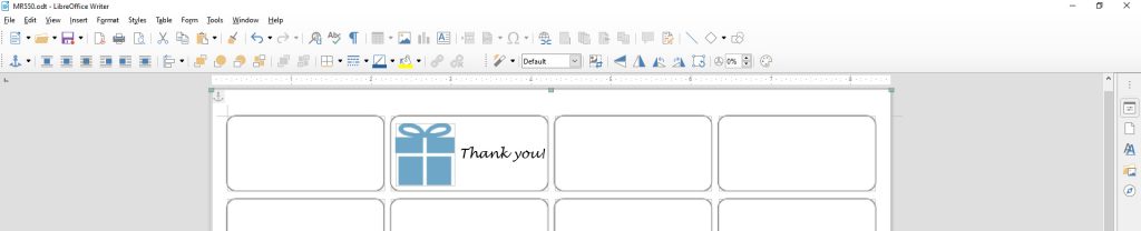 How to use LibreOffice template? MR LABEL