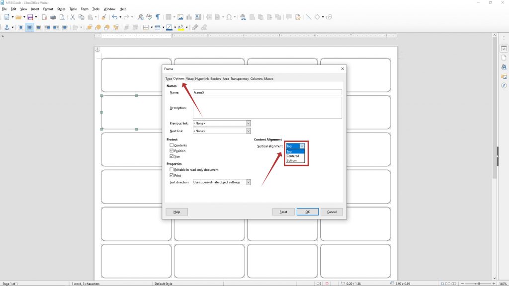 libreoffice template envelope