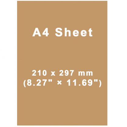 A4 (210*297mm) Brown Kraft Parcel Paper For Packing And Wrapping