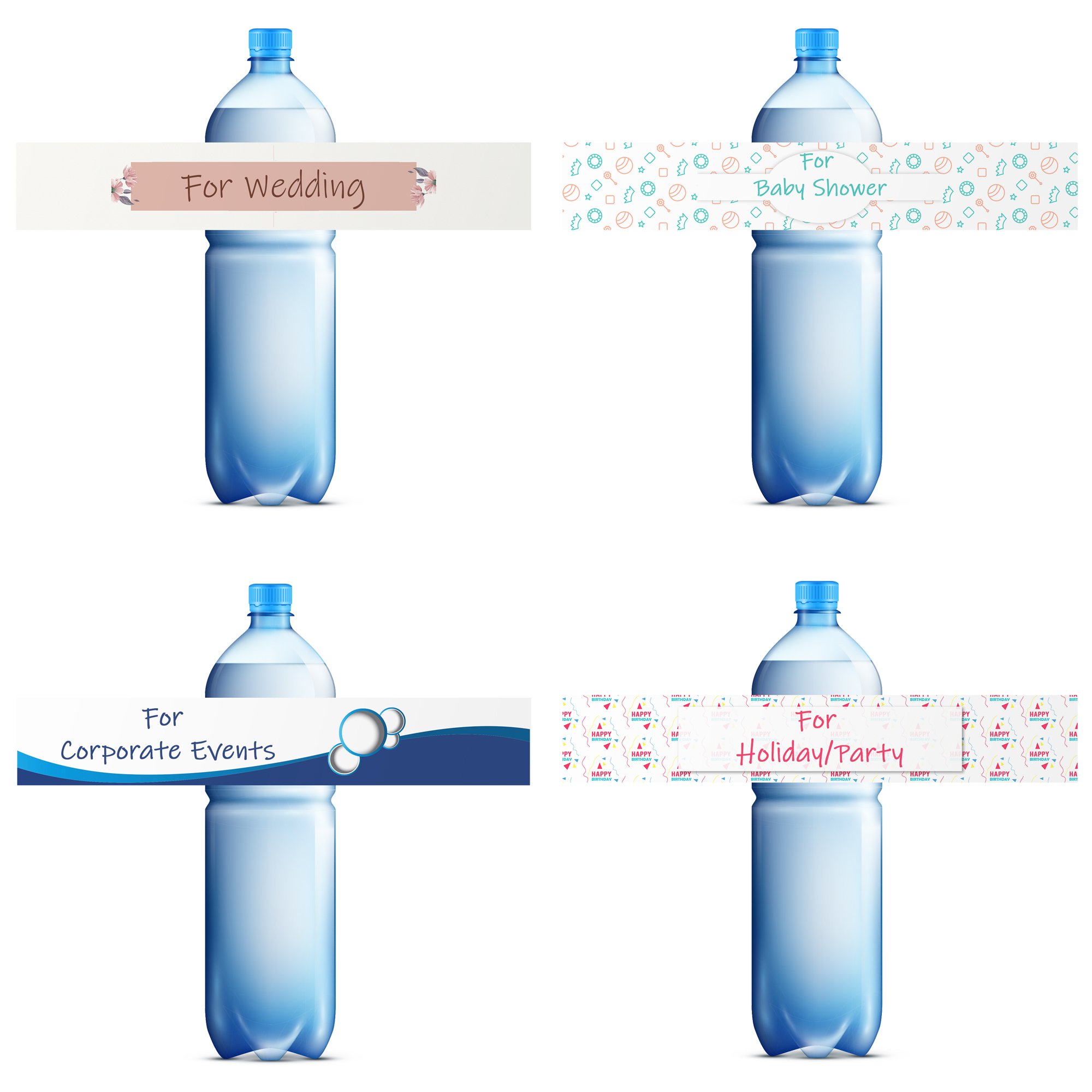 Mr Label Waterproof Blank Water Bottle Labels US Letter Sheet For 