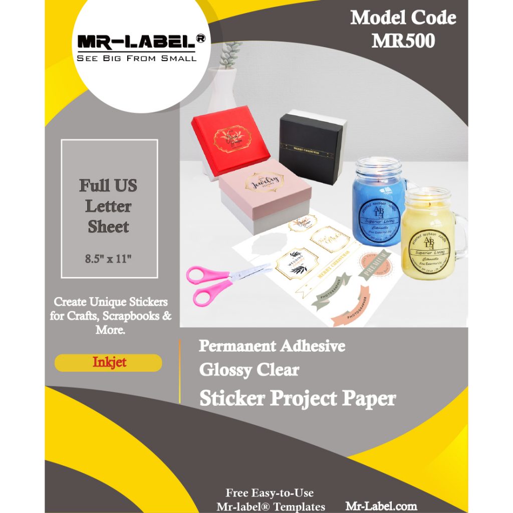 MR-Label Glossy Clear Multipurpose Labels – for Handrafts | DIY | Gifts ...
