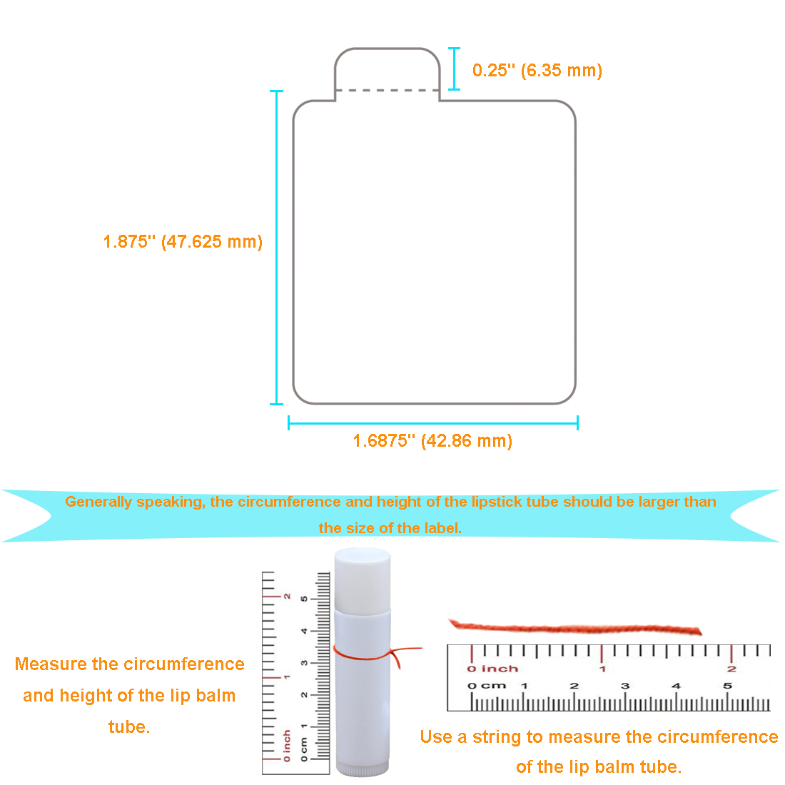 MR-Label White Lip Balm Labels with Tamper Tab – Waterproof & Tear Regarding 2.125 X 1.6875 Label Template