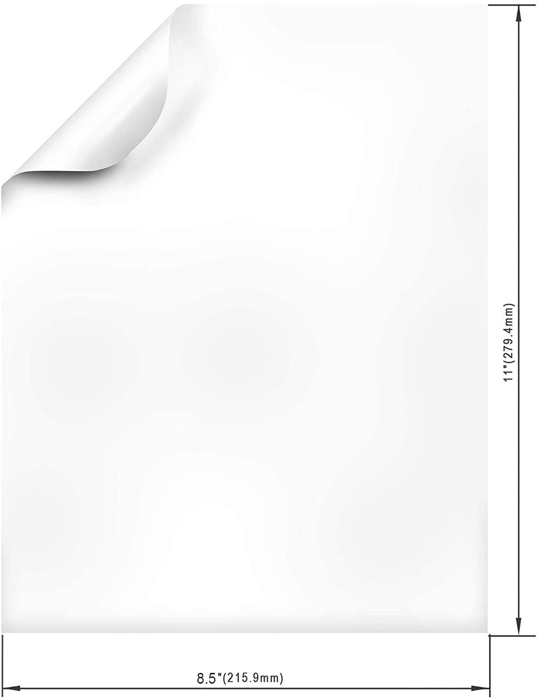 Mr-Label White Matte Waterproof Vinyl Sticker Paper – Full US Letter Sheet  Label – Inkjet/Laser Compatible – for Home Business – MR-LABEL