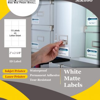 Mr-Label 1”×8” Printable White Wrap Soap Label - Cigar Band Label –  Self-Adhesive Waterproof Blank Labels for Inkjet & Laser Printer – for  Handmade