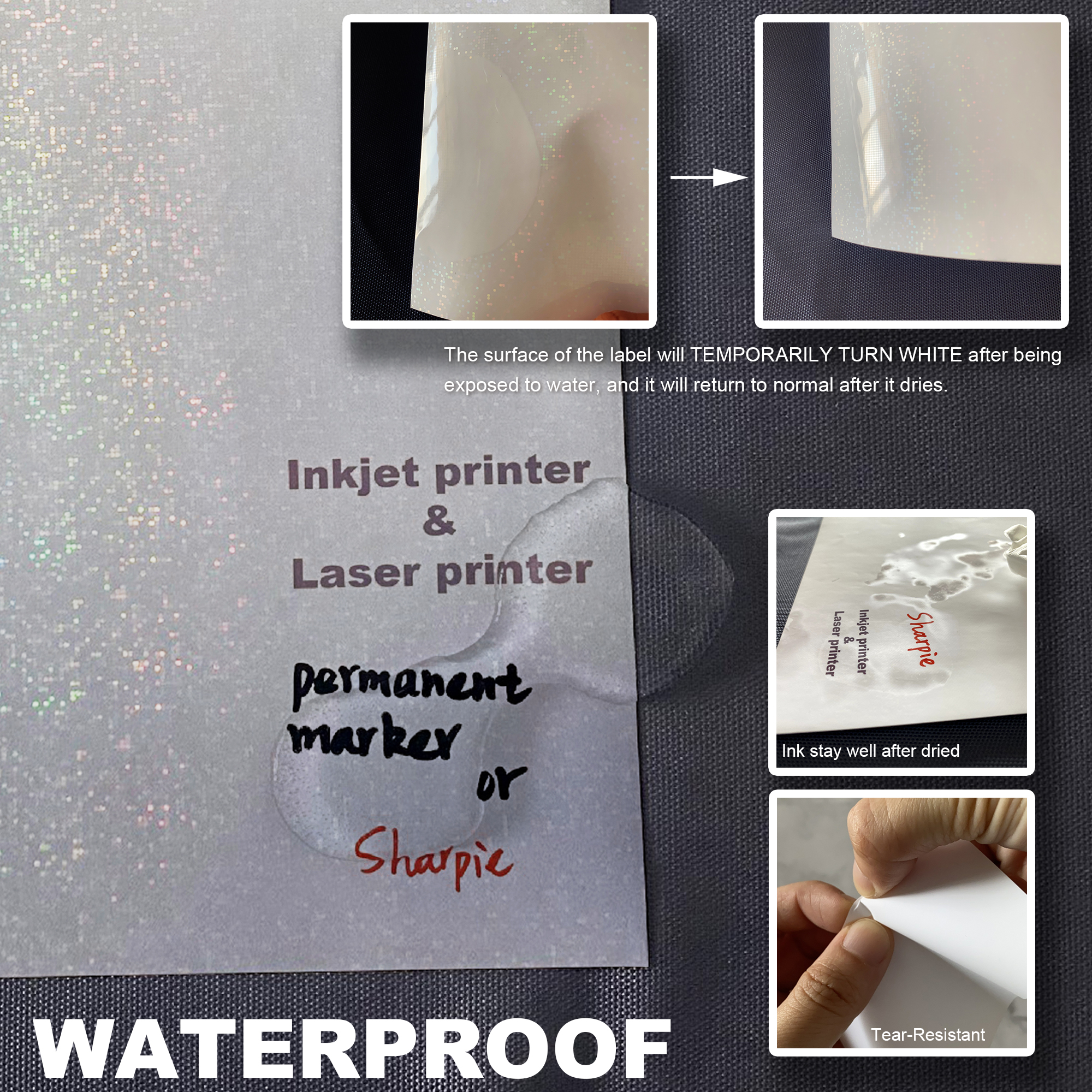 Laser jet print on transparent paper 