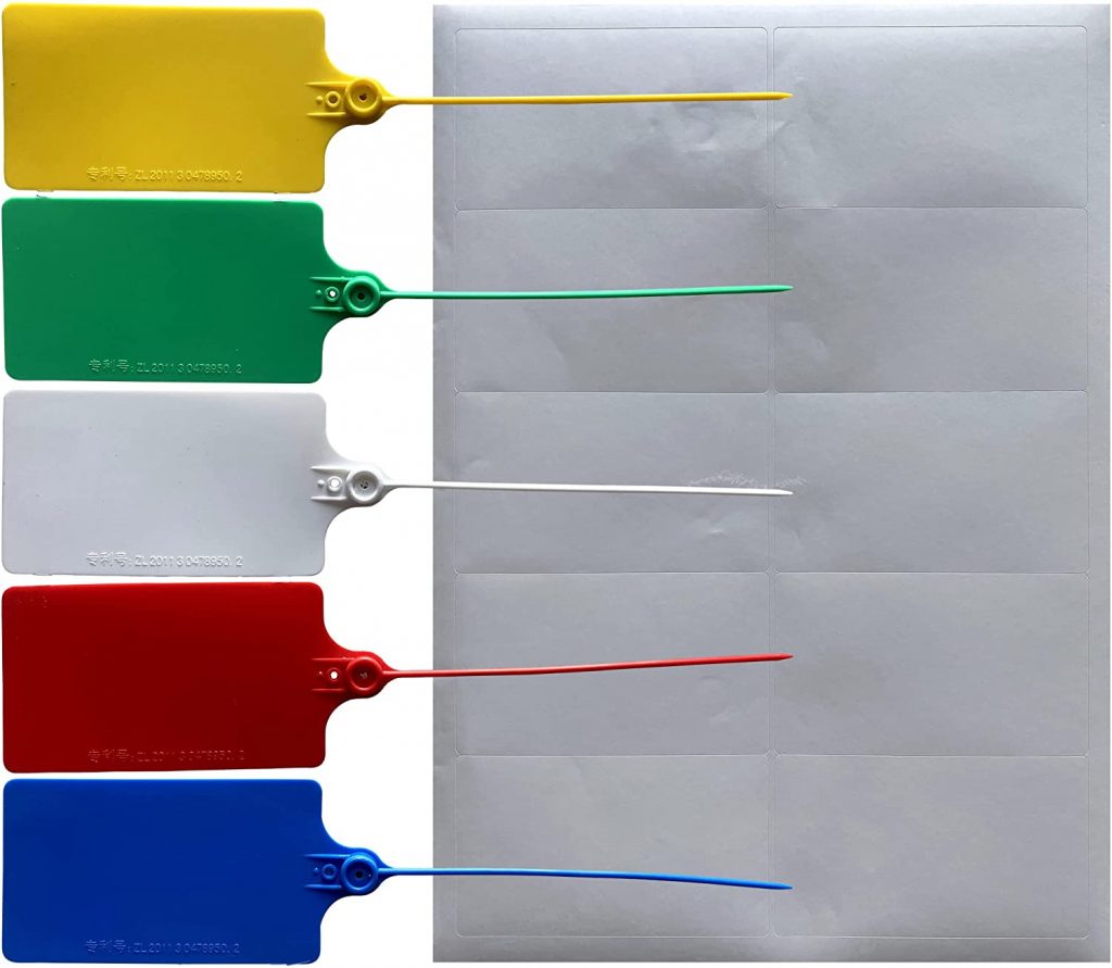 MrLabel Plastic Seals Shipping Tags SelfLocking Zip Ties Tags