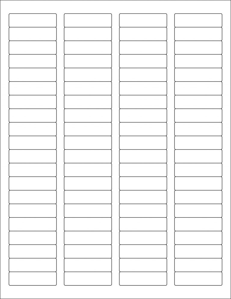 MR670 – 0.5″ x 1.75″ – US Letter Sheet – 80 Rectangular Round Corner ...