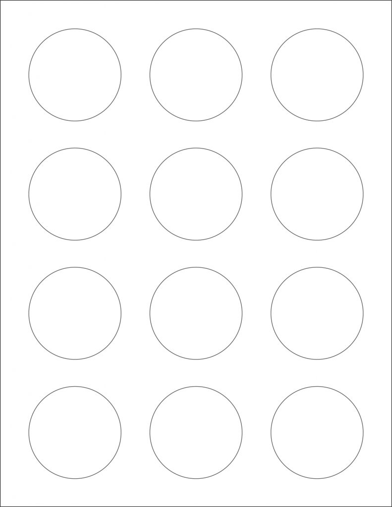 MR830 – Dia 2″ – US Letter Sheet – 12 Round Labels – MR-LABEL