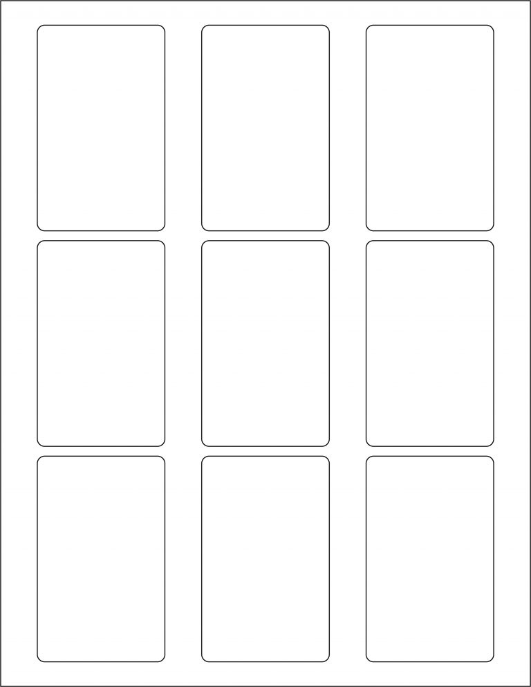 MR940 – 52 x 83.8 mm – US Letter Sheet – 9 Rectangle Labels – MR-LABEL