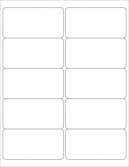 MR321 – 2″ x 4″ – US Letter Sheet – 10 Rectangle Labels – MR-LABEL