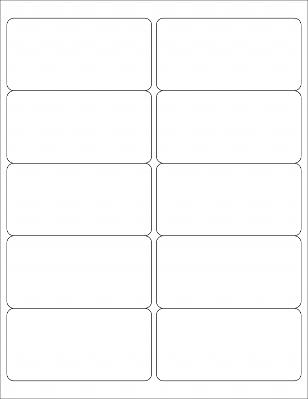 MR321 – 2″ x 4″ – US Letter Sheet – 10 Rectangle Labels – MR-LABEL