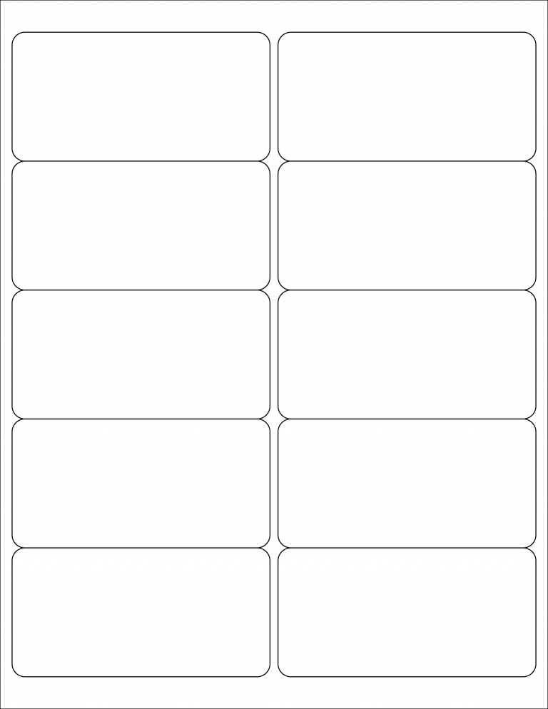 MR321 – 2″ x 4″ – US Letter Sheet – 10 Rectangle Labels – MR-LABEL