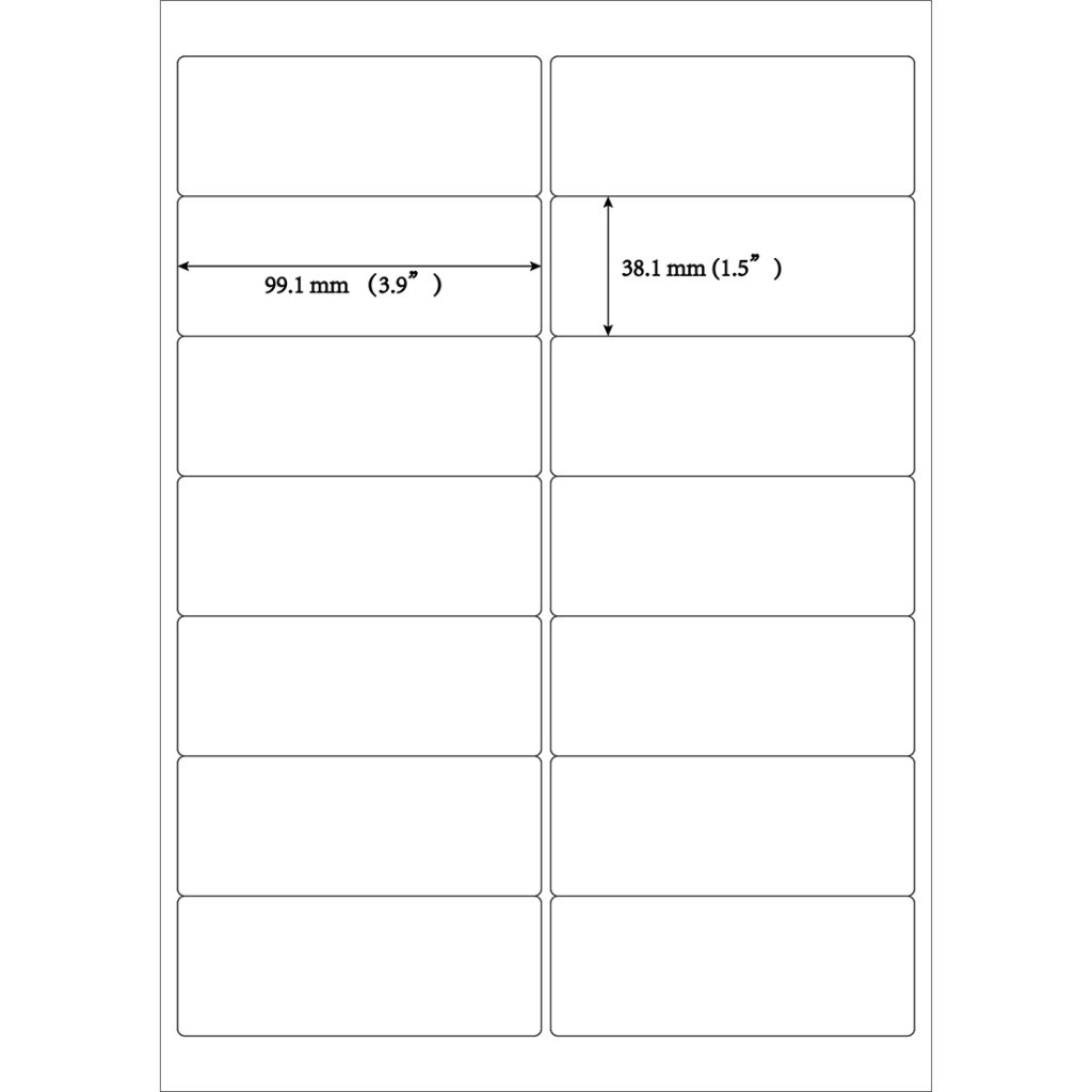 Mr-Label 99.1 x 38.1 mm Matte White Mailing Address Labels – Self ...