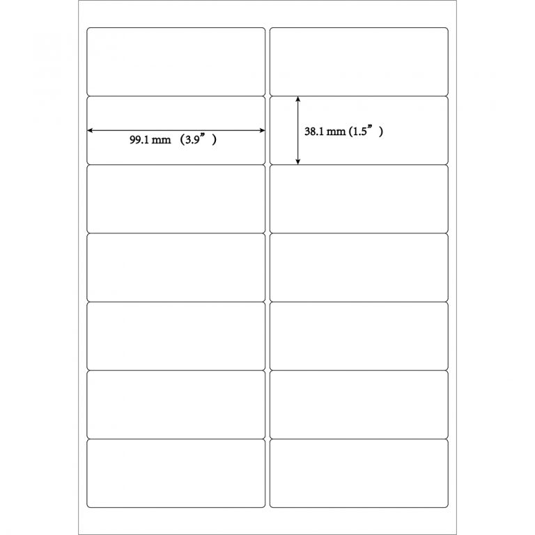 Mr-Label 99.1 x 38.1 mm Matte White Mailing Address Labels – Self ...