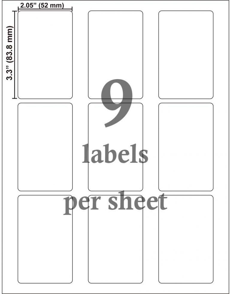 Mr-Label 52 x 83.8mm Glossy Clear Rectangle Labels for Inkjet Printer ...