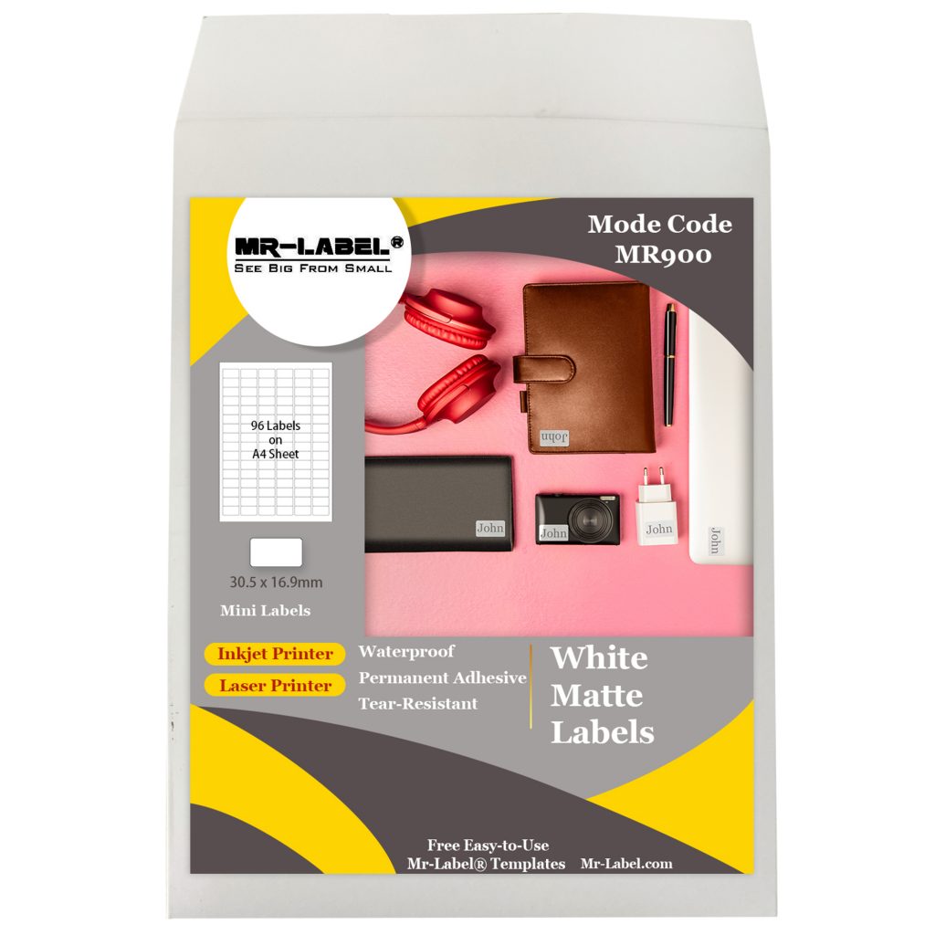 Mr-Label 30.5 x 16.9mm Matte White Auction Labels | Mini Return Address ...